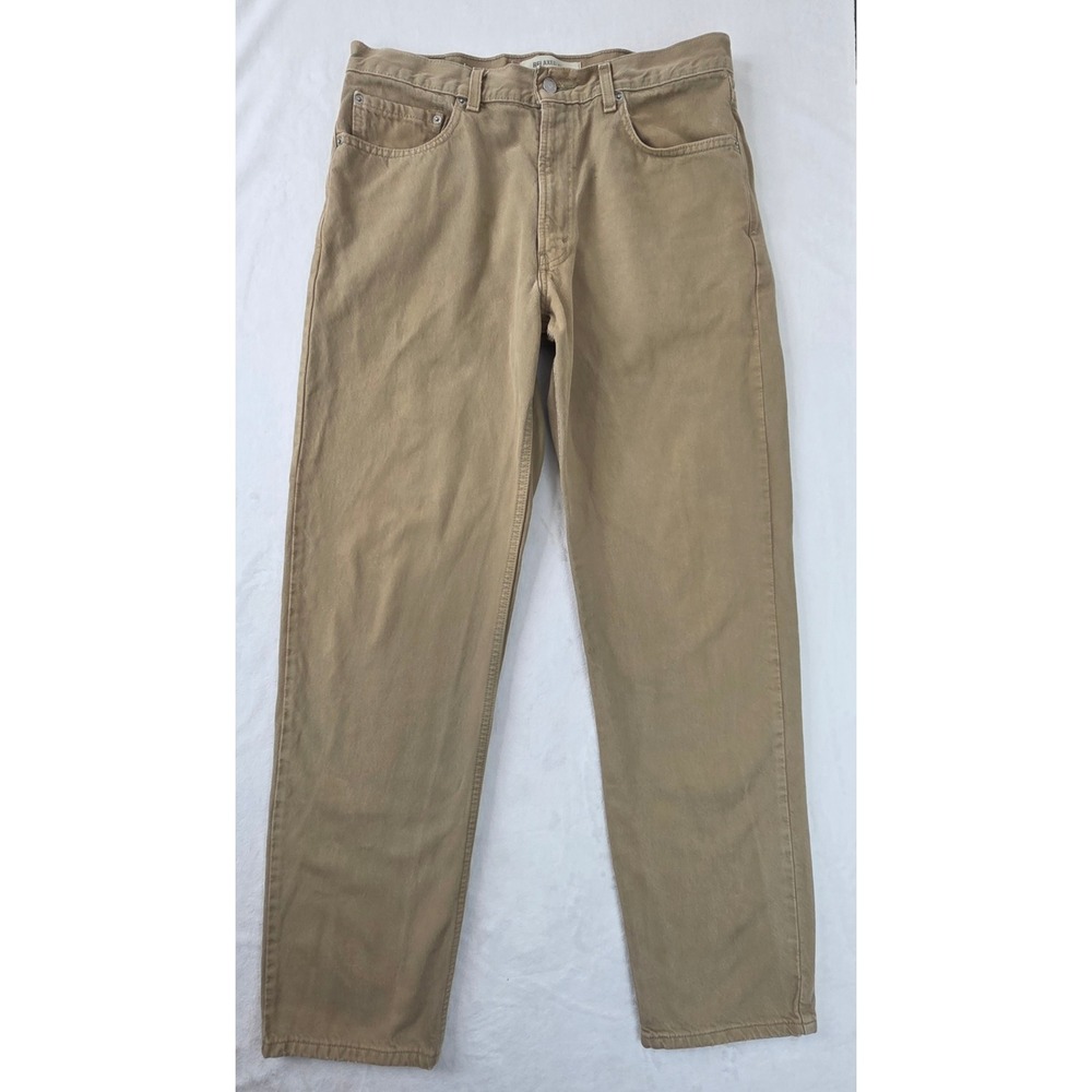 Levis Jeans Mens W34 L34 Tan Excellent 550 Relaxed‎ Fit Cotton Twill Denim